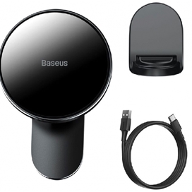 هولدر و شارژر وایرلس چندکاره بیسوس Baseus Big Energy Car Mount Wireless Charger WXJN-01 توان 15 وات