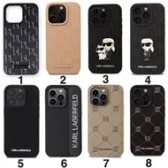 قاب برند کارل لاگرفلد چرمی مدل Karl Lagerfeld leather مناسب برای Apple iPhone 16 Pro