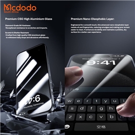 گلس حریم شخصی تمام صفحه تمام چسب مک دودو Apple iPhone 16 Pro Mcdodo PF-6866 Privacy Protector