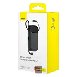 پاوربانک 20000 بیسوس Baseus QPow 2 P10055009113-00 توان 30 وات با کابل متصل