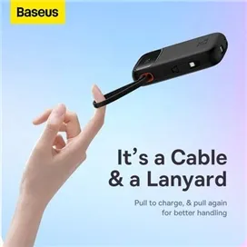 پاوربانک 20000 بیسوس Baseus QPow 2 P10055009113-00 توان 30 وات با کابل متصل