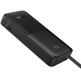 پاوربانک 10000 بیسوس Baseus Bipow 2 P10077101113 توان 20 وات همراه با کابل Type C متصل