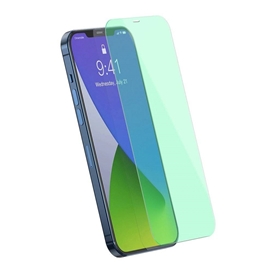 پک 2 تایی محافظ صفحه شیشه ای ضد اشعه Baseus SGAPIPH61P-LP02 Apple iPhone 12 Pro Green Glass