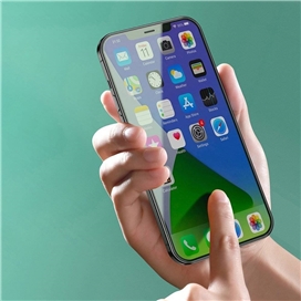 پک 2 تایی محافظ صفحه شیشه ای ضد اشعه Baseus SGAPIPH61P-LP02 Apple iPhone 12 Pro Green Glass