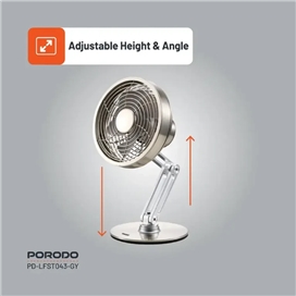 پنکه شارژی رو میزی پرودو Porodo Lifestyle Metal Desk Fan PD-LFST043