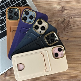 قاب چرمی Leather مدل جاکارتی دار مناسب برای Apple iPhone 12