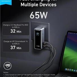 پاوربانک 9600 و شارژر دیواری انکر Anker A1339 Prime Power Bank توان 65 وات همراه با کابل تایپ سی