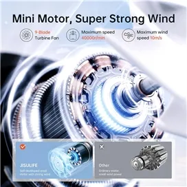 پنکه دستی شارژی JisuLife Handheld Fan Life9 3600mAh
