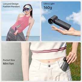 پنکه دستی شارژی JisuLife Handheld Fan Life9 3600mAh