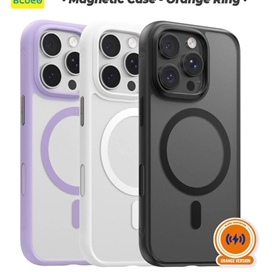 قاب اورجینال برند بلو Blueo Skin Friendly Stain & Slip Resistant Magnetic Case Orange Ring مناسب برای Apple iPhone 16 Pro