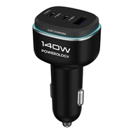 شارژر فندکی پاورولوژی Powerology 140W Triple-Port High Power-Port Car Charger