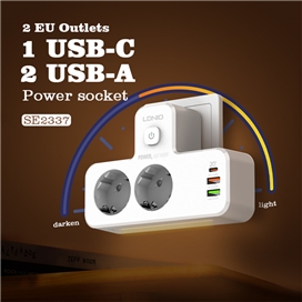 چند راهی برق و شارژر الدینیو LDNIO SE2337 QC3.0 PD3.0 Power Strip