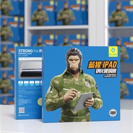 محافظ صفحه آیپد برند بلوئو Blueo مدل Strong Tempered Glass بهمراه ابزار نصب آسان مناسب برای Apple iPad Air 13 2024