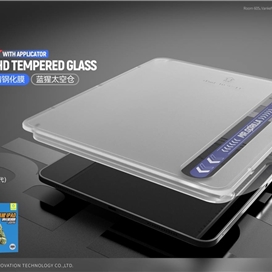 محافظ صفحه آیپد برند بلوئو Blueo مدل Strong Tempered Glass بهمراه ابزار نصب آسان مناسب برای Apple iPad Air 13 2024