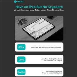 کیبورد تاشو همراه با تاچ پد کوتسی Coteci OF-032 Folding Keyboard