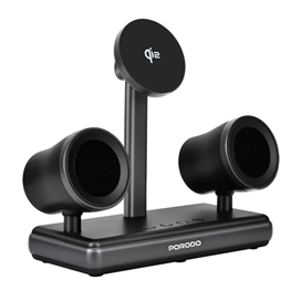 اسپیکر و شارژر وایرلس مگسیف پرودو Porodo Speaker Charging Dock FWCH050