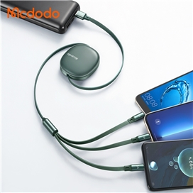 کابل شارژ 3 در1 mcdodo 3 in 1 Retractable 6A CA-120