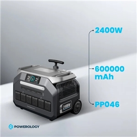 پاورژنراتور قابل حمل 2500 وات برند پاورولوژی Powerology با ورودی سولار پنل مدل PPBCHA86
