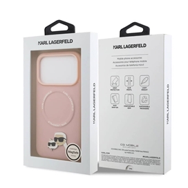 ققاب کارل لاگرفلد Karl Lagerfeld در کنار گربه با مگ سیف مناسب برای Apple iPhone 17 Pro Max