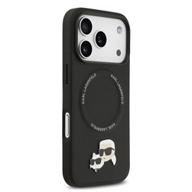 ققاب کارل لاگرفلد Karl Lagerfeld در کنار گربه با مگ سیف مناسب برای Apple iPhone 17 Pro Max