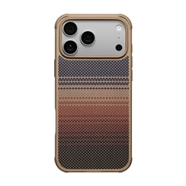 قاب آیفون 17 پرو برند پی تاکا مدل PITAKA Aramid ProGuard Moment · Sunset مناسب برای Apple iPhone 17 Pro Max