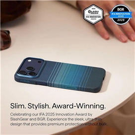 قاب آیفون 17 پرو مکس برند پی تاکا مدل PITAKA Ultra Slim Moment · Moonrise (PitaTap) مناسب برای Apple iPhone 17 Pro Max