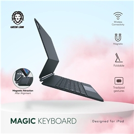 کاور کیبورد دار برند گرین لاین Green Lion مدل Magic Keyboard Case مناسب برای Apple iPad Pro 11 2022