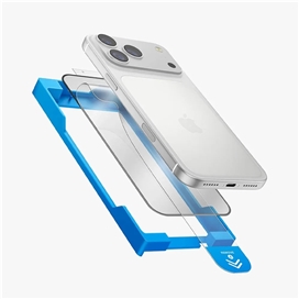 گلس آیفون 17 پرو مکس برند یونیک مدل UNIQ Optix EXOFit Vivid مناسب برای Apple iPhone 17 Pro