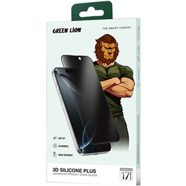گلس حریم شخصی آیفون 17 پرو مکس گرین لاین Green Lion 3D Silicone Plus Iphone 17 PRO Max GN3DSIL17PMBK