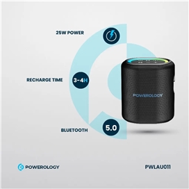 اسپیکر بلوتوثی 25 وات پاورولوژی Powerology Portable Load Speaker PWLAU011