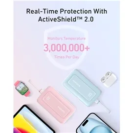 پاوربانک 20000 میلی آمپر انکر مدل Anker Zolo Power Bank(20000 mAh, Built-in USB-C Cable) A1689