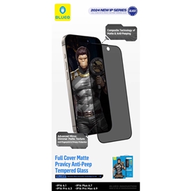 محافظ صفحه بلو مات پرایوسی Blueo Full Cover Anti-Peep privacy Matte Glass مناسب برای Apple iPhone 17