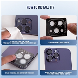 رینگ محافظ لنز آیفون BLUEO Metal Frame Lens Protector Glass مناسب برای Apple iPhone 15 Plus