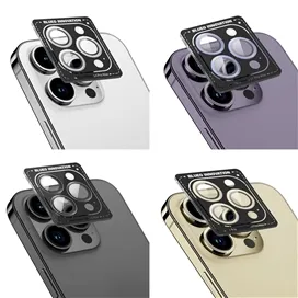 رینگ محافظ لنز آیفون 14 Apple iphone 13 Mini BLUEO Metal Frame Lens Protector Glass
