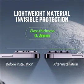 رینگ محافظ لنز آیفون 14 Apple iphone 13 Mini BLUEO Metal Frame Lens Protector Glass