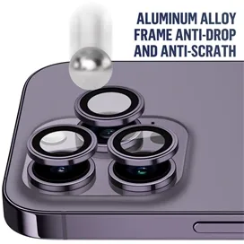 رینگ محافظ لنز آیفون 14 Apple iphone 13 Mini BLUEO Metal Frame Lens Protector Glass