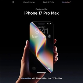 گلس آیفون 16 پرو مکس اسپیگن iPhone 17 Pro Max Screen Protector Glas.tR EZ Fit HD