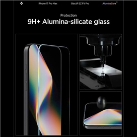 گلس آیفون 16 پرو مکس اسپیگن iPhone 17 Pro Max Screen Protector Glas.tR EZ Fit HD