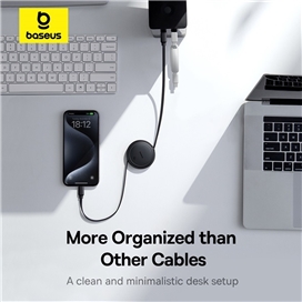 کابل جمع شونده Type-C به Type-C بیسوس Baseus Free2Pull Mini P103645001 طول 100 سانتی‌متر توان 60 وات