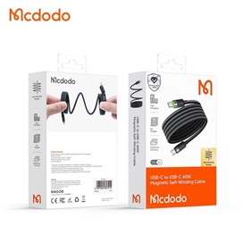 کابل دو سر تایپ سی با بدنه مگنتی مک دودو Mcdodo Magnetic Self Winding CA-2000