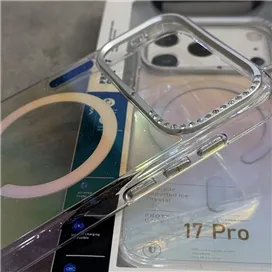 قاب مگسیف MagSafe ووی VAWI مدل نگین دار مناسب برای Apple iPhone 17 Pro Max