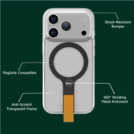 قاب مگسیف MagSafe ضد ضربه لولو Levelo مدل استند دار Spira مناسب برای Apple iPhone 17 Pro Max