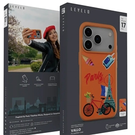 قاب چرمی ضد ضربه لولو Levelo مدل Vallo Paris مناسب برای Apple iPhone 17 Pro Max