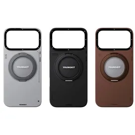 قاب برند Youngkit یانگ کیت مناسب Leather 360 Rotation Ring Stand Case Magsafe مناسب برای Apple iPhone 17 Air