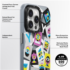 قاب YOUNGKIT یانگکیت White S.Nine Colorful Eyes Magsafe Series مناسب برای Apple iPhone 14 Pro Max