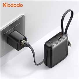 پاوربانک 10000 مک دودو Mcdodo MC-2550 توان 22.5 وات با کابل متصل