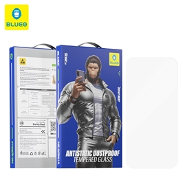 گلس محافظ صفحه برند بلو شفاف بدون حاشیه مدل Blueo Antistatic Dustproof Tempered Glass مناسب برای Apple iPhone 17 Pro Max