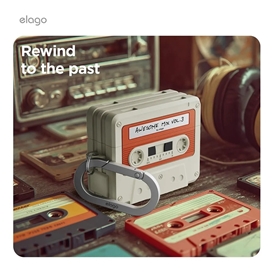 کاور کیس ایرپاد پرو 3 اپل برند Elago مدل Cassette Tape Case مناسب برای AirPods Pro (3rd Gen)