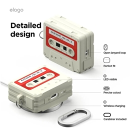 کاور کیس ایرپاد پرو 3 اپل برند Elago مدل Cassette Tape Case مناسب برای AirPods Pro (3rd Gen)