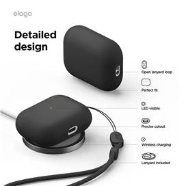 کاور کیس ایرپاد پرو 3 اپل برند Elago مدل Liquid Hybrid Strap Case مناسب برای AirPods Pro (3rd Gen)